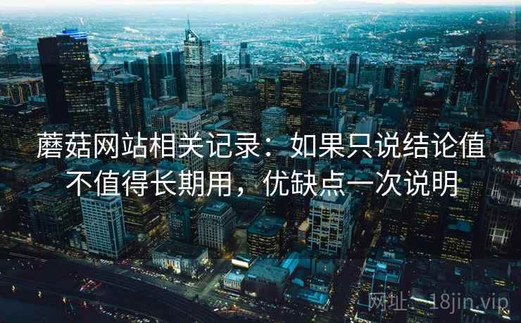 蘑菇网站相关记录：如果只说结论值不值得长期用，优缺点一次说明